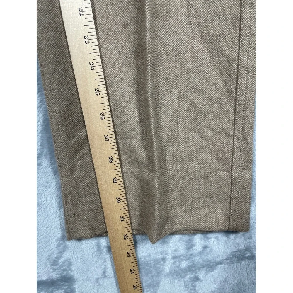 Banana Republic Italian Wool Herringbone Lanificio Comatex Pants Tan L Mens NEW